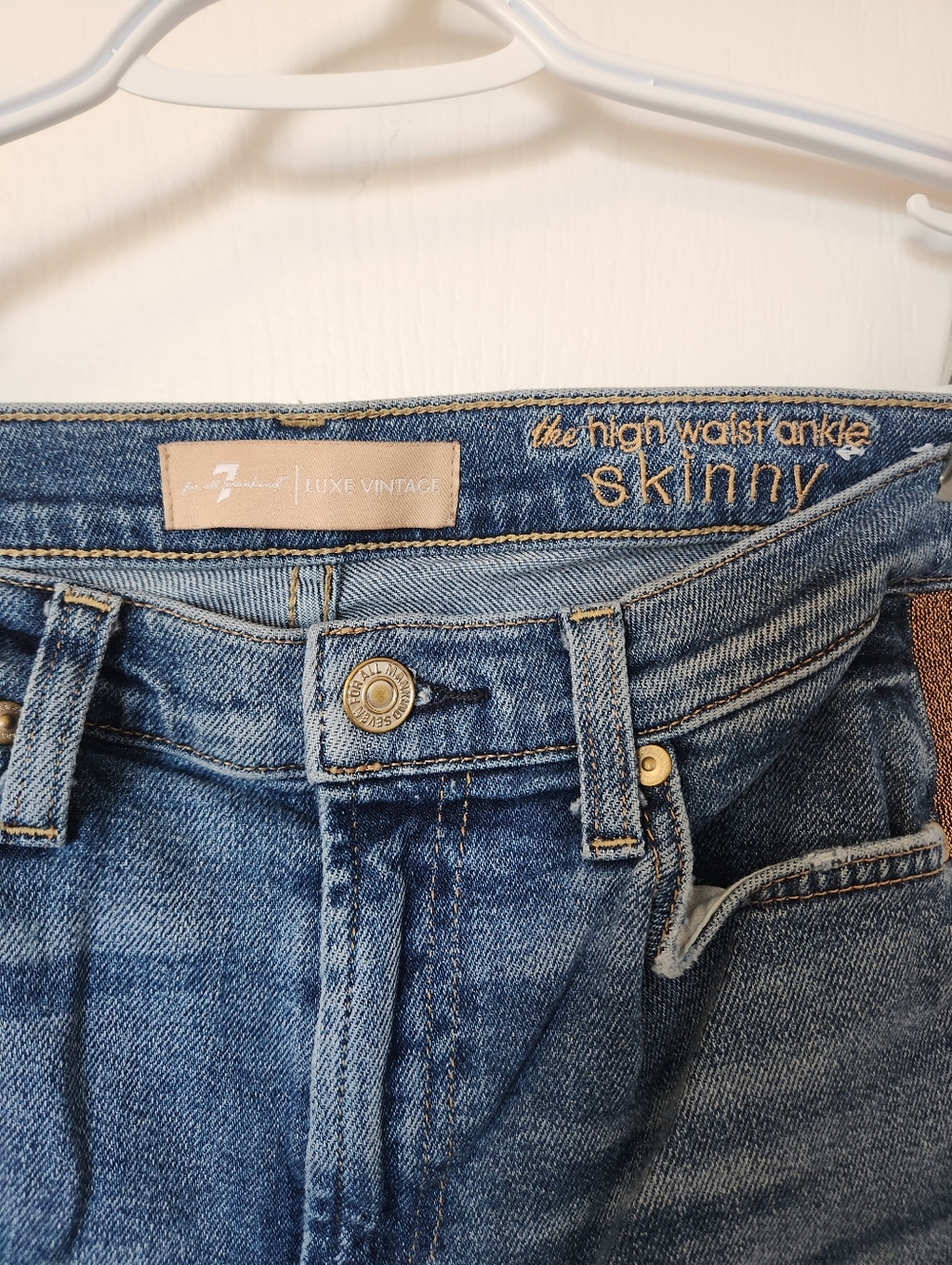 7 for all mankind High Waist Ankle Skinny Jeans Size 29 - Picture 5 of 7